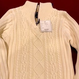 Classic cable knit 1/4 zip sweater
